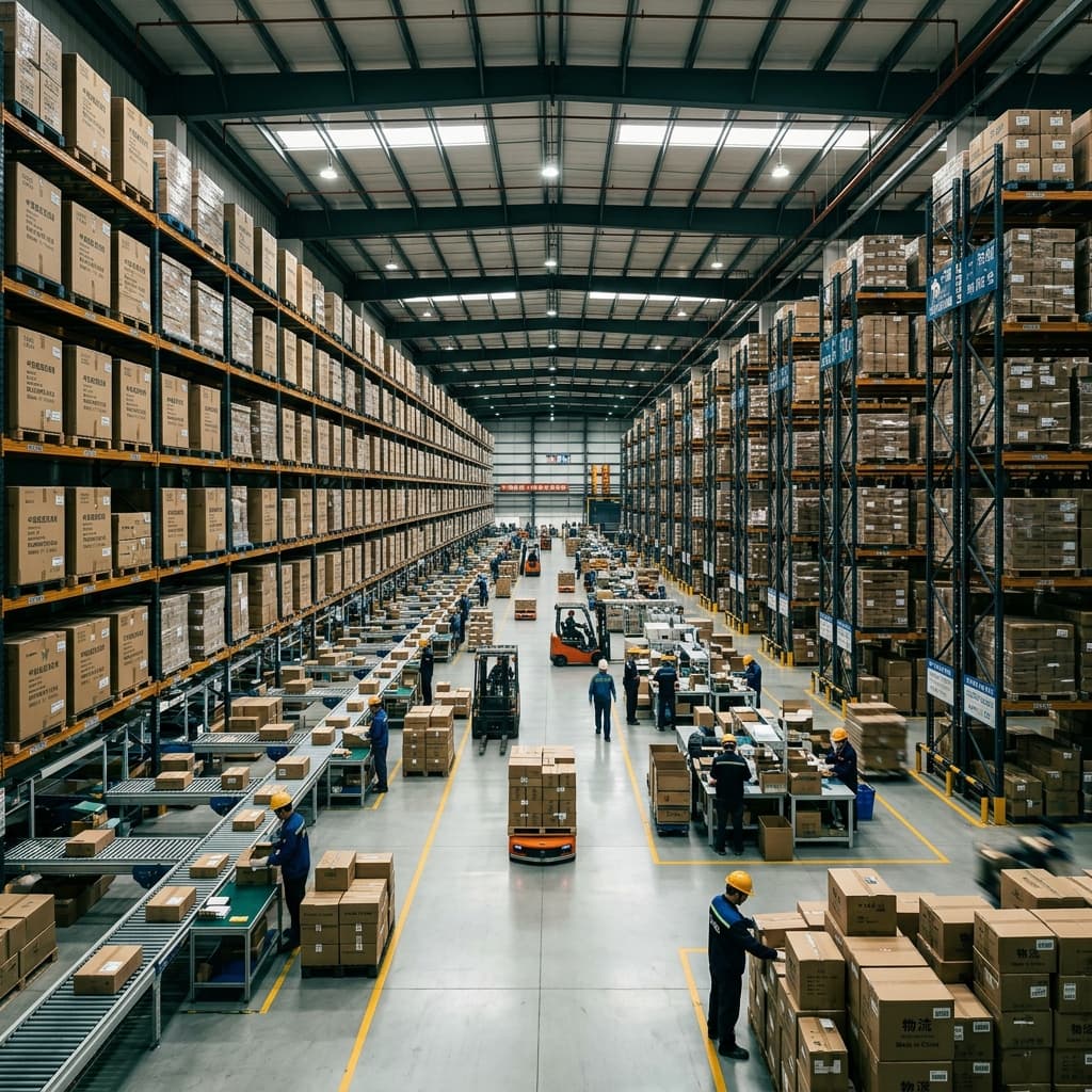 Consolidation warehouse in China with palletised cartons